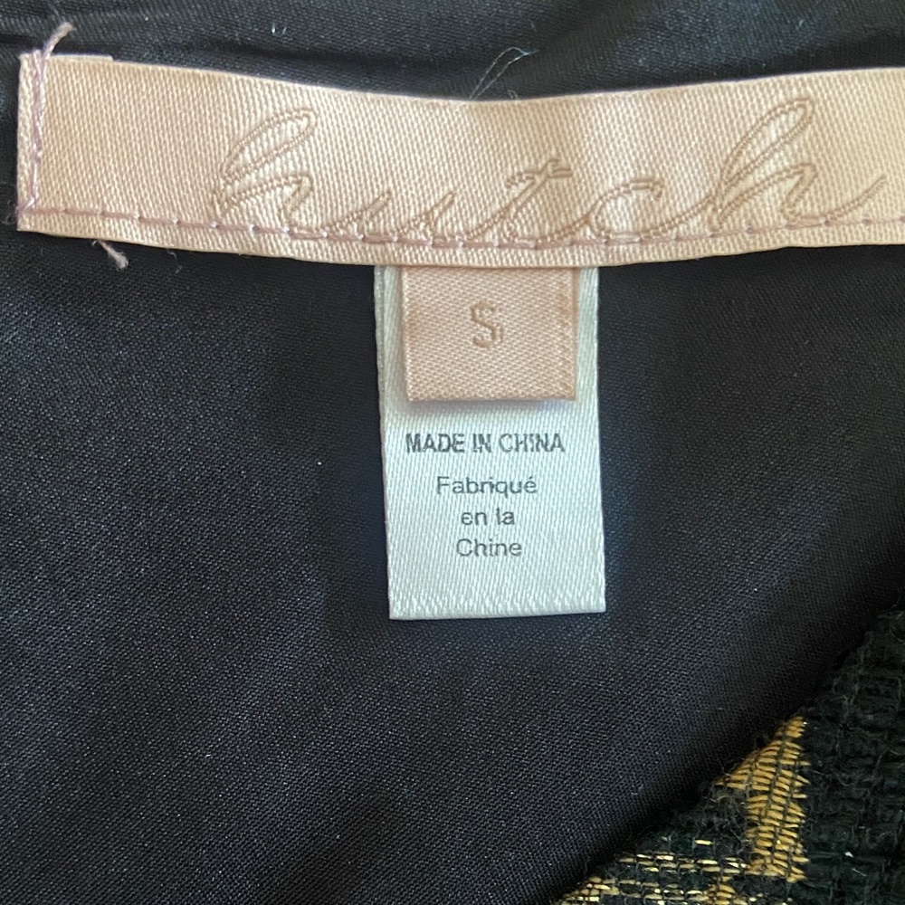 Sale! Leopard Print Gold & Black Women's Top with Black Bow. Size S, Hutch - Picture 5 of 10